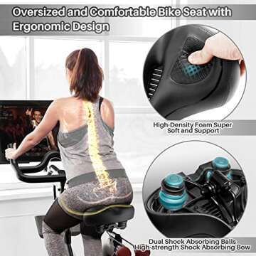 Oversized Bike Seat for Peloton Bike & Bike+, Comfort Seat Cushion Compatible with Peloton, Road or Exercise Bikes, Bicycle Wide Saddle Replacement for Men & Women, Accessories for Peloton