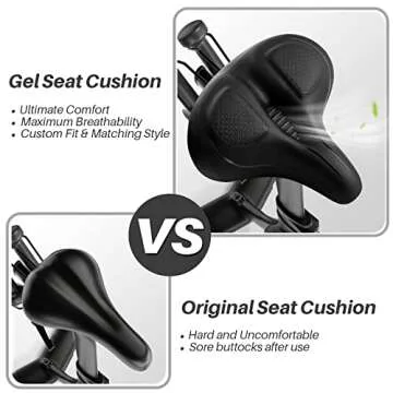 Oversized Bike Seat for Peloton Bike & Bike+, Comfort Seat Cushion Compatible with Peloton, Road or Exercise Bikes, Bicycle Wide Saddle Replacement for Men & Women, Accessories for Peloton
