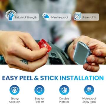 MiPremium Adhesive Mount Kit Sticky pads for GoPro Hero 13 12 11 10 9 8 7 6 5 Black Silver Session Camera. Flat & Curved Helmet Mounting attachment Accessories for Go Pro Other Action Camera (10 Pack)