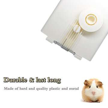 Amakunft Guinea Pigs Hay Feeder Rack, Rabbit Mess-Free Alfalfa Dispenser,Hay Manger Rack for Small Animal, Rabbit, Guinea Pig, galesaur, Ferret (Beige)