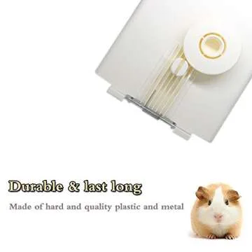 Amakunft Guinea Pigs Hay Feeder Rack, Rabbit Mess-Free Alfalfa Dispenser,Hay Manger Rack for Small Animal, Rabbit, Guinea Pig, galesaur, Ferret (Beige)