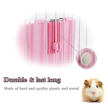 Amakunft Guinea Pigs Hay Feeder Rack, Rabbit Mess-Free Alfalfa Dispenser,Hay Manger Rack for Small Animal, Rabbit, Guinea Pig, galesaur, Ferret (Beige)