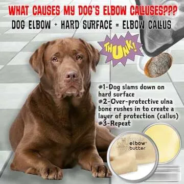 The Blissful Dog Elbow Butter, Moisturizer for Dry, Cracked Elbow Calluses, Versatile Dog Balm, Lick-Safe Elbow Balm for Dogs, 0.50 oz.