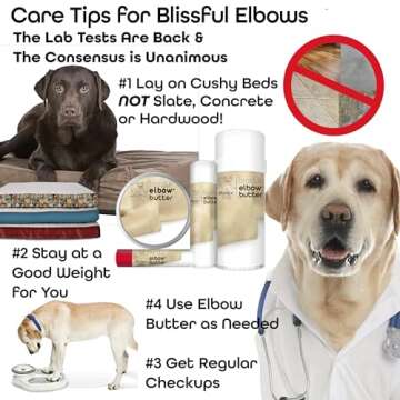 The Blissful Dog Elbow Butter, Moisturizer for Dry, Cracked Elbow Calluses, Versatile Dog Balm, Lick-Safe Elbow Balm for Dogs, 0.50 oz.