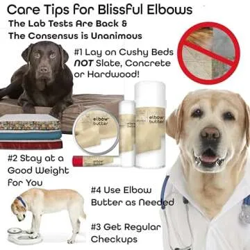 The Blissful Dog Elbow Butter, Moisturizer for Dry, Cracked Elbow Calluses, Versatile Dog Balm, Lick-Safe Elbow Balm for Dogs, 0.50 oz.