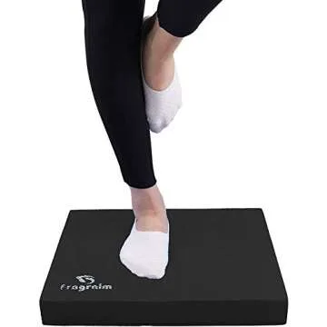 Balance Pad, Non-Slip Foam Mat & Ankles Knee Pad Cushion for Physical Therapy, Rehabilitation, Core Balance and Strength Stability Training, Yoga & Fitness, 15.7 x 13 x 2 Inch (Black)