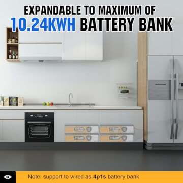 ECO-WORTHY 21.5KWH 4680W 48V Solar Power Complete Kit for Home Shed: 24pcs 195W Bifacial Solar Panel + 1pc 5000W 48V Hybrid MPPT Solar Charge Inverter + 4pcs 48V 50AH Lithium Battery(10KWH) +Z-bracket