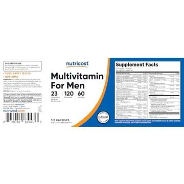 Nutricost Multivitamin for Men 120 Capsules - Vitamins and Minerals for The Healthy Man