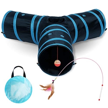 All Prime Cat Tunnel - Also Included is a ($5 Value) Interactive Cat Toy - Toys for Cats - Cat Tunne...