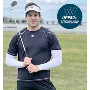 Aegend Sun Protection Cooling Arm Sleeves Sun Sleeves for Men & Women for Cycling, Running, Basketba...