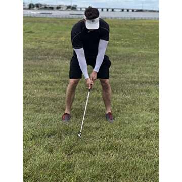 Aegend Sun Protection Cooling Arm Sleeves Sun Sleeves for Men & Women for Cycling, Running, Basketball, Football, Golf, Volleyball, Driving, White 2 Pairs