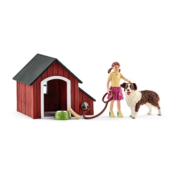 Schleich Dog Kennel Playset for Kids Aged 3-8 - 5 Pieces