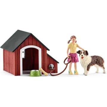 Schleich Dog Kennel Playset for Kids Aged 3-8 - 5 Pieces