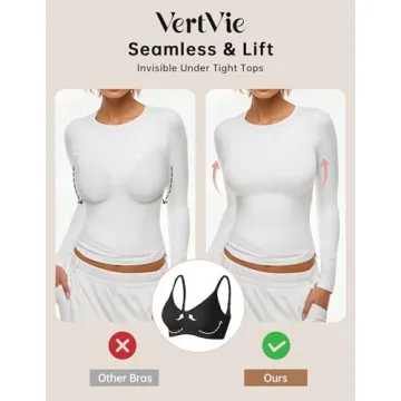 Vertvie Womens Seamless Wireless Comfort Bra for Everyday