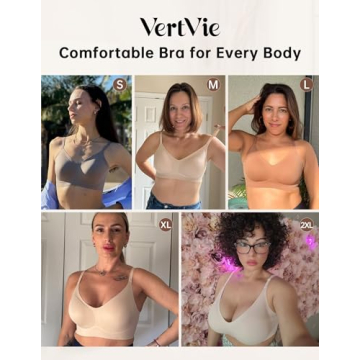 Vertvie Womens Seamless Wireless Comfort Bra for Everyday