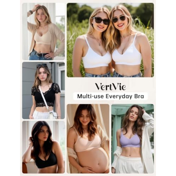 Vertvie Womens Seamless Wireless Comfort Bra for Everyday