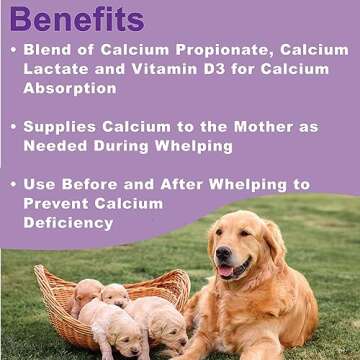 Canine Whelping Calcium Paste with Enhanced Formula for Breeding Bitches