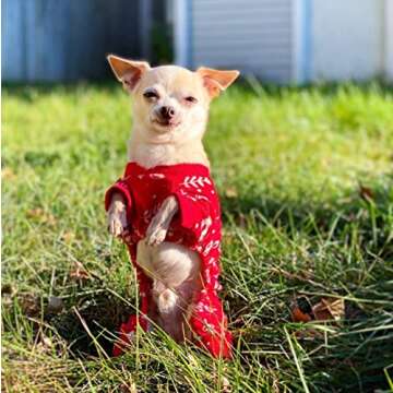 CuteBone Soft & Stretchy Christmas Dog Pajamas