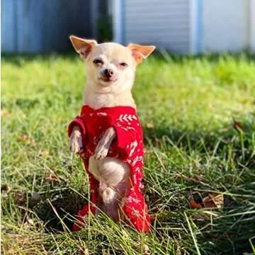 CuteBone Soft & Stretchy Christmas Dog Pajamas