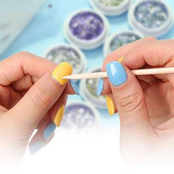 AHIER 100 PCS Orange Wood Sticks for Perfect Nails