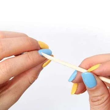 AHIER 100 PCS Orange Wood Sticks for Perfect Nails