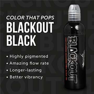 World Famous Blackout Black Tattoo Ink for Professionals