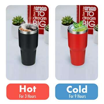 ALOUFEA 30oz Stainless Steel Tumbler, Insulated Coffee Tumbler Cup with Lid and Straw, Double Walled Travel Coffee Mug for Hot & Cold Drinks (Mint, 1 Pack)