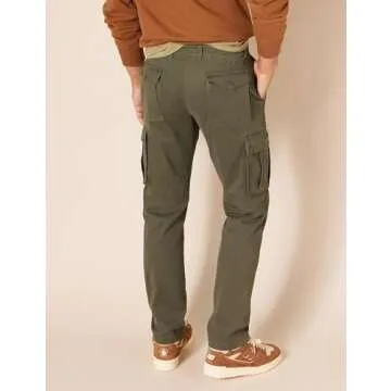 Amazon Essentials Men's Slim-Fit Stretch Cargo Pant (Available in Big & Tall), Olive, 32W x 30L