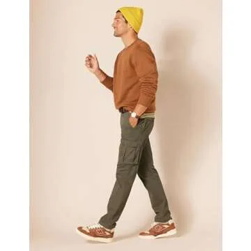 Amazon Essentials Men's Slim-Fit Stretch Cargo Pant (Available in Big & Tall), Olive, 32W x 30L