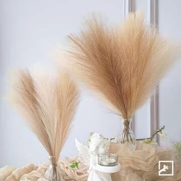Stylish ZIFTY 6pcs Pampas Grass - Elegant Faux Decor