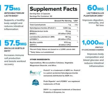 LEGION Biome Probiotic - Natural Probiotics Gut Health Supplement for Women & Men - Probiotic Nutrit...