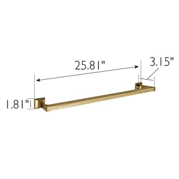 Millbridge 24-inch Polished Brass Towel Bar - Design House