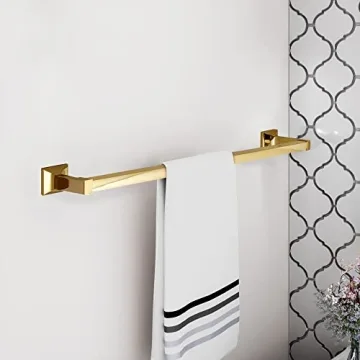 Millbridge 24-inch Polished Brass Towel Bar - Design House