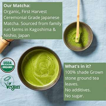 KENKO Matcha Green Tea Powder [USDA Organic] Highest Ceremonial Grade, Authentic Japanese, Premium 1...
