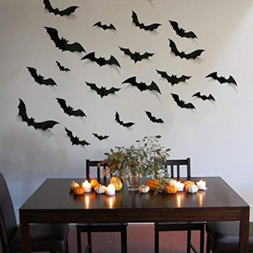 68Pcs Bat Wall Decor Halloween Bats Decorations