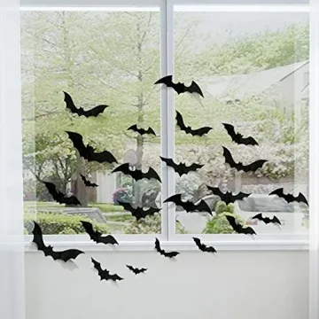 68Pcs Bat Wall Decor Halloween Bats Decorations