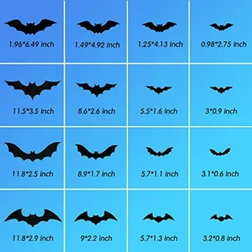 68Pcs Bat Wall Decor Halloween Bats Decorations