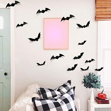 68Pcs Bat Wall Decor Halloween Bats Decorations
