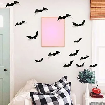68Pcs Bat Wall Decor Halloween Bats Decorations