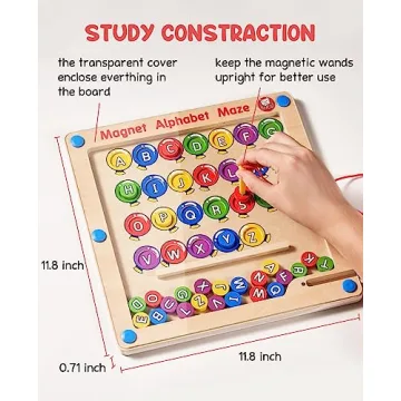 JoyCat Magnetic Alphabet Maze Board for Toddlers