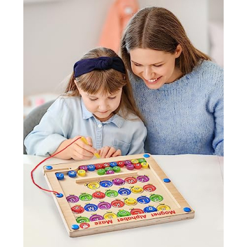JoyCat Magnetic Alphabet Maze Board for Toddlers