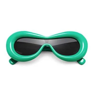 FEISEDY Oversized Inflated Oval Sunglasses for Trendy Style