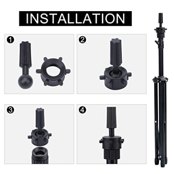 Klvied Adjustable Wig Stand for Hairstyling and Cosmetology