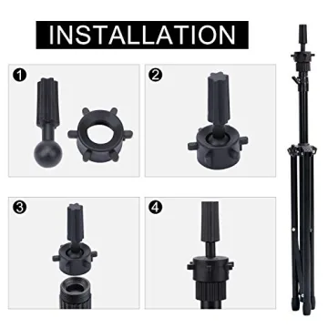 Klvied Adjustable Wig Stand for Hairstyling and Cosmetology