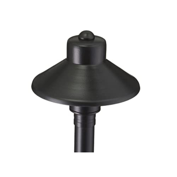 VOLT Flat Hat 12V Black Brass Path Light - Ideal Outdoor Lighting