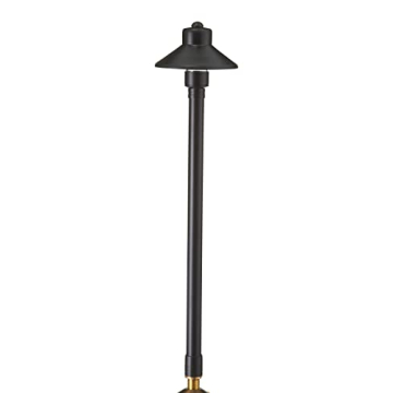VOLT Flat Hat 12V Black Brass Path Light - Ideal Outdoor Lighting