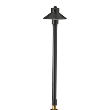 VOLT Flat Hat 12V Black Brass Path Light - Ideal Outdoor Lighting