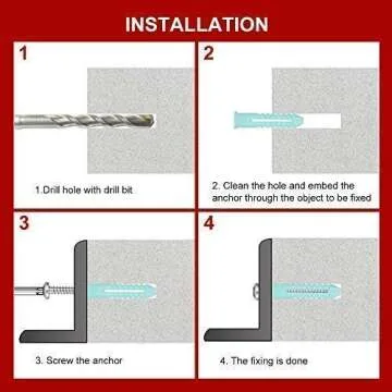 Leanking Plastic Drywall Wall Anchors Screws Assortment Kit 300 Pieces