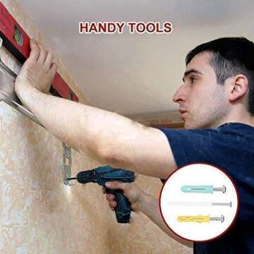 Leanking Plastic Drywall Wall Anchors Screws Assortment Kit 300 Pieces