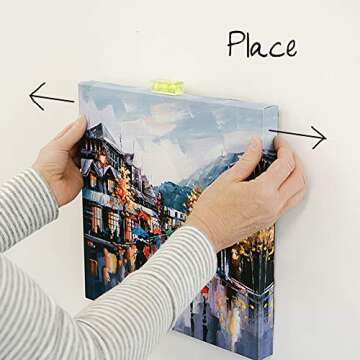 Under the Roof Decorating 5-100200 20 lbs Place&Push Canvas Hangers , White